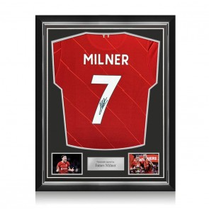 James Milner Signed Liverpool 2021-22 Football Shirt. Superior Frame