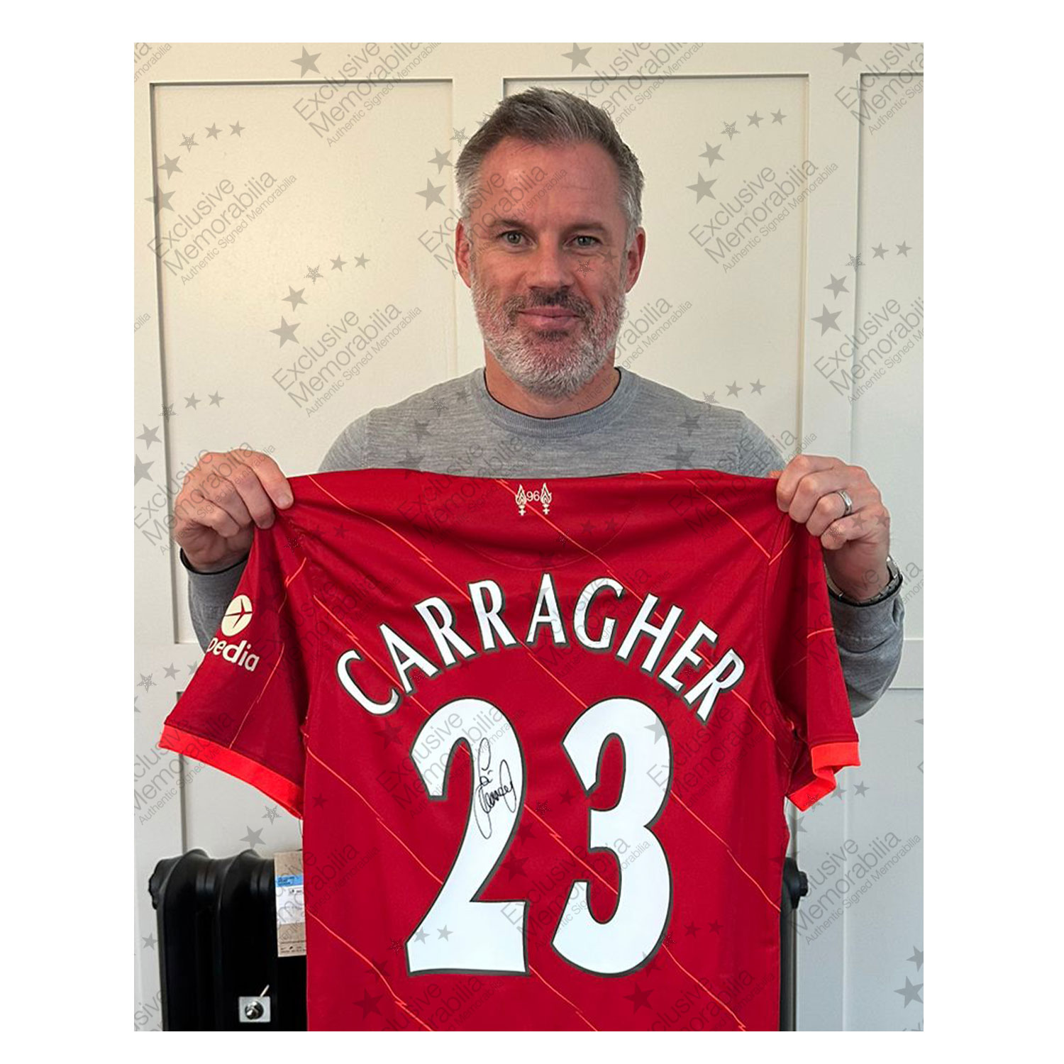 Jamie Carragher Signed Liverpool 2021-22 Football Shirt. Damaged C