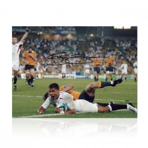 Jason Robinson Signed England Rugby Photo: World Cup Final Try