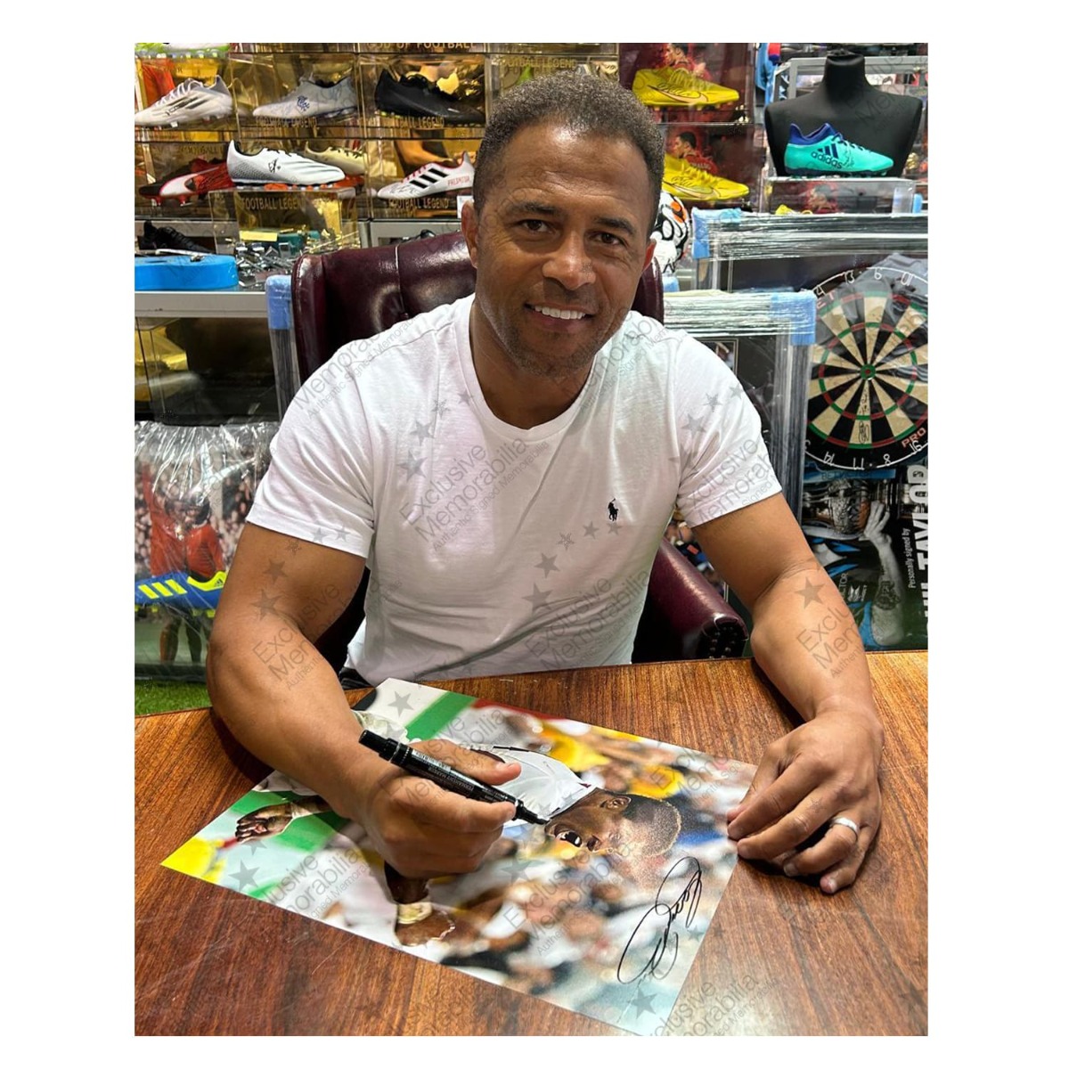 Jason Robinson Signed England Rugby Photo: World Cup Try Celebration. Framed