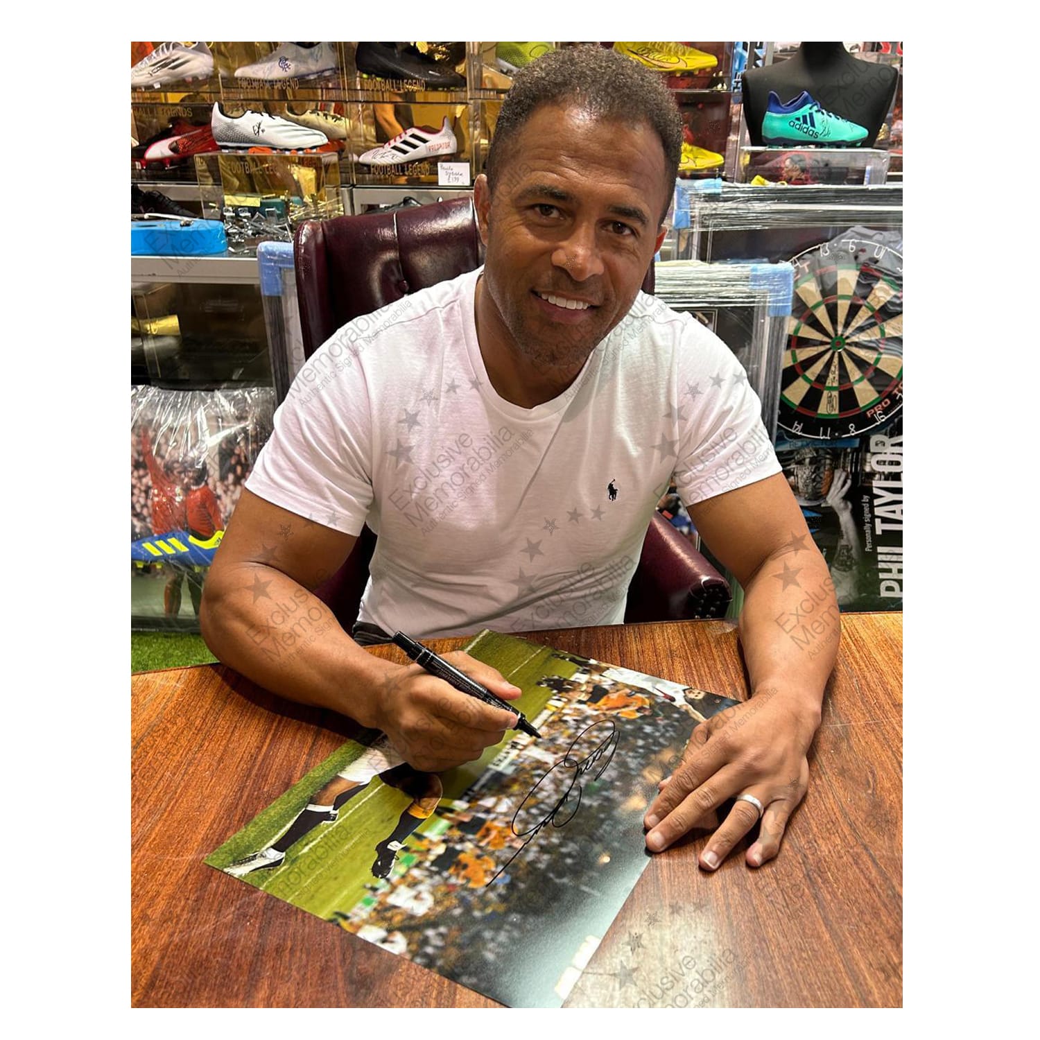 Jason Robinson Signed England Rugby Photo: World Cup Photo Presentation. Deluxe Silver