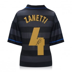 Javier Zanetti Signed 1998 Inter Milan Cup Final  Shirt