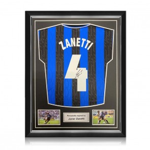 Javier Zanetti Signed 1998 Inter Milan Football Shirt. Superior Frame