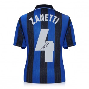 Javier Zanetti Signed 1998 Inter Milan Football Shirt