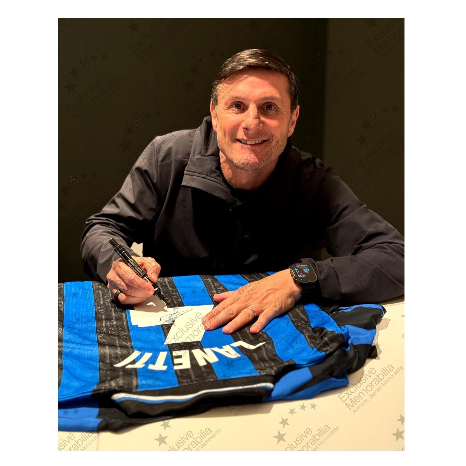 Javier Zanetti Signed Inter Milan 1998 Football Shirt