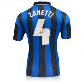 Javier Zanetti Signed Inter Milan 1998 Football Shirt