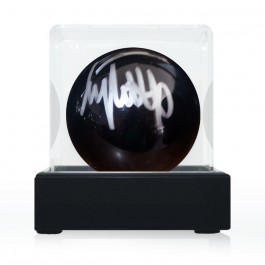Jimmy White Signed Black Snooker Ball. In Display Case