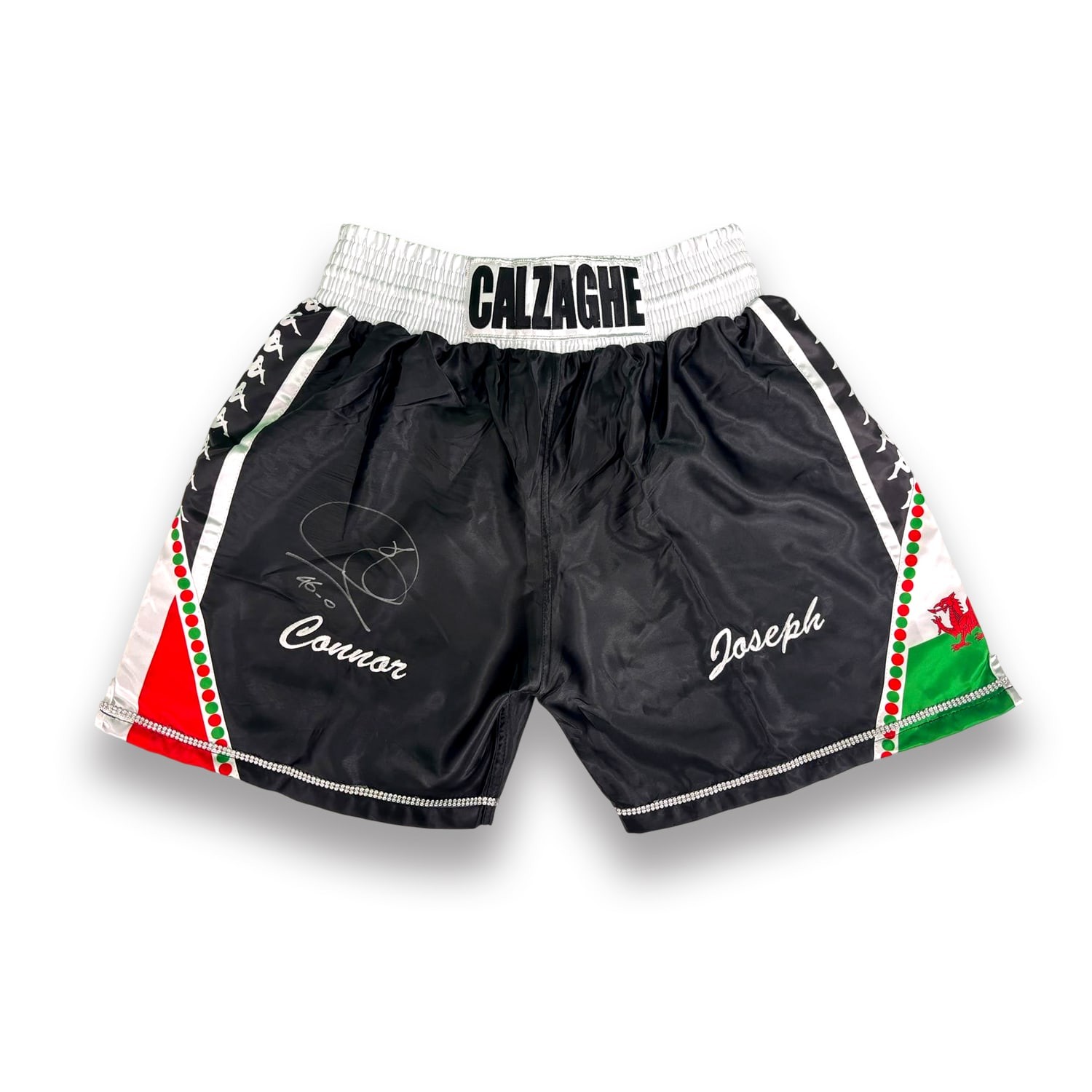 Joe Calzaghe Signed Black Boxing Shorts