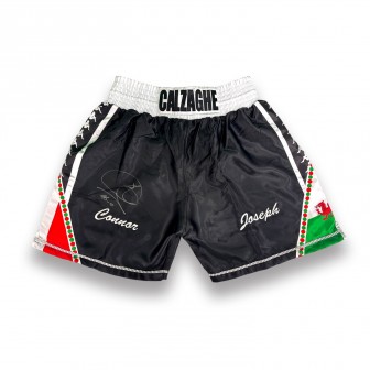 Joe Calzaghe Signed Black Boxing Shorts