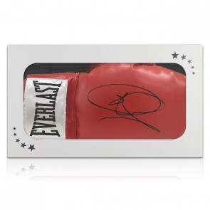 Joe Calzaghe Signed Red Boxing Glove. Gift Box