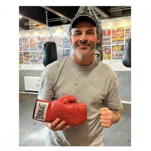 Joe Calzaghe Signed Red Boxing Glove. Gift Box