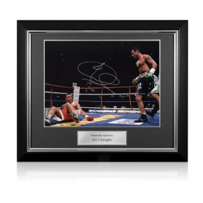 Joe Calzaghe Signed Boxing Photo: Super-Middleweight Unification Fight. Deluxe Frame