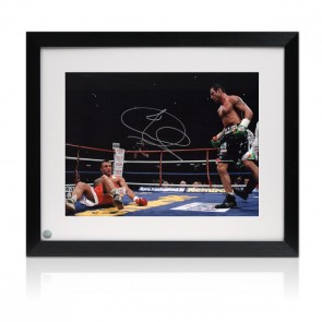 Joe Calzaghe Signed Boxing Photo: Super-Middleweight Unification Fight. Framed