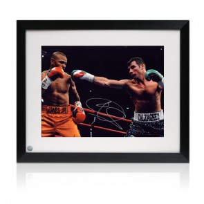 Joe Calzaghe Signed Boxing Photo : Calzaghe vs Jones Jr. Framed