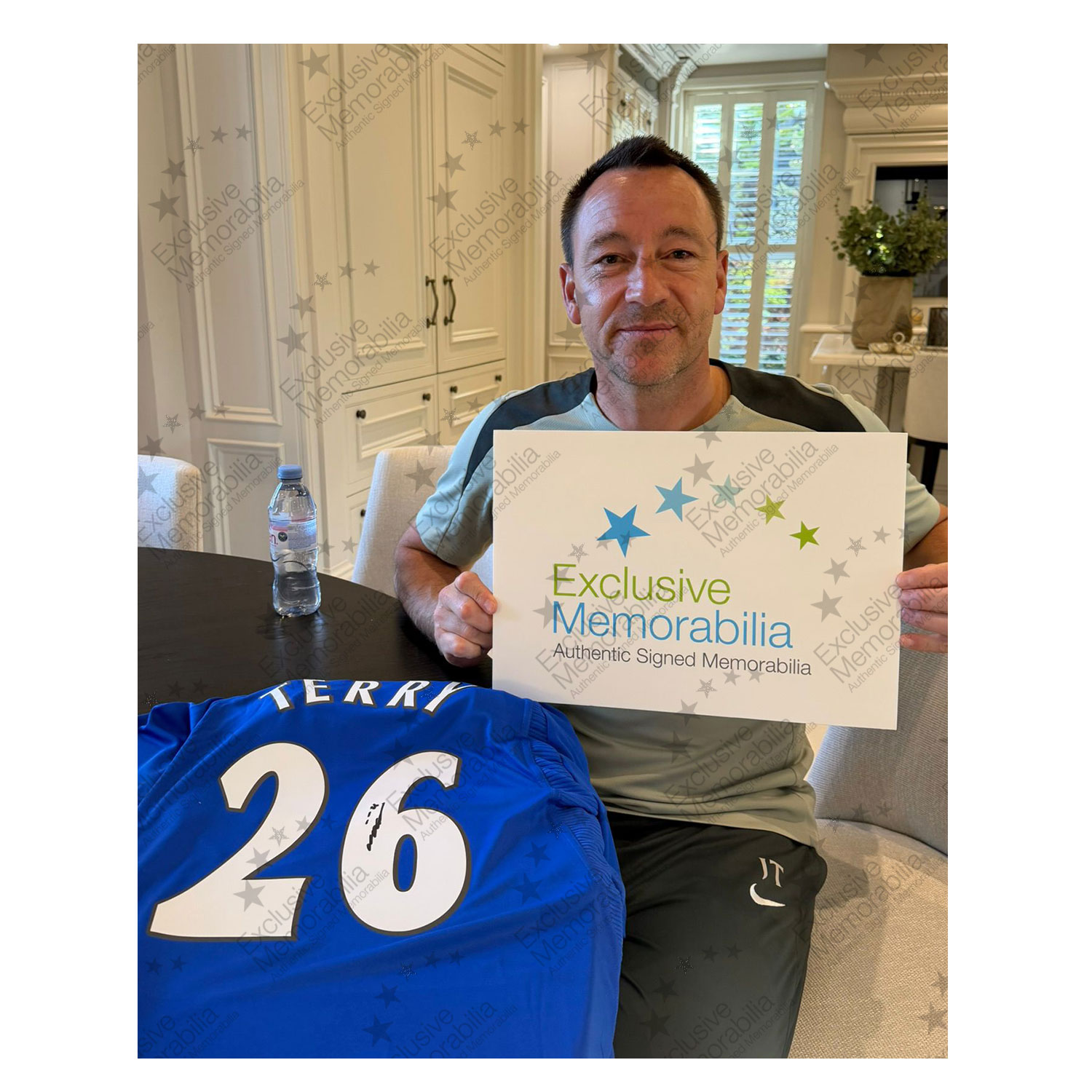 John Terry Signed Chelsea 2000 Home Football Shirt. Standard Frame