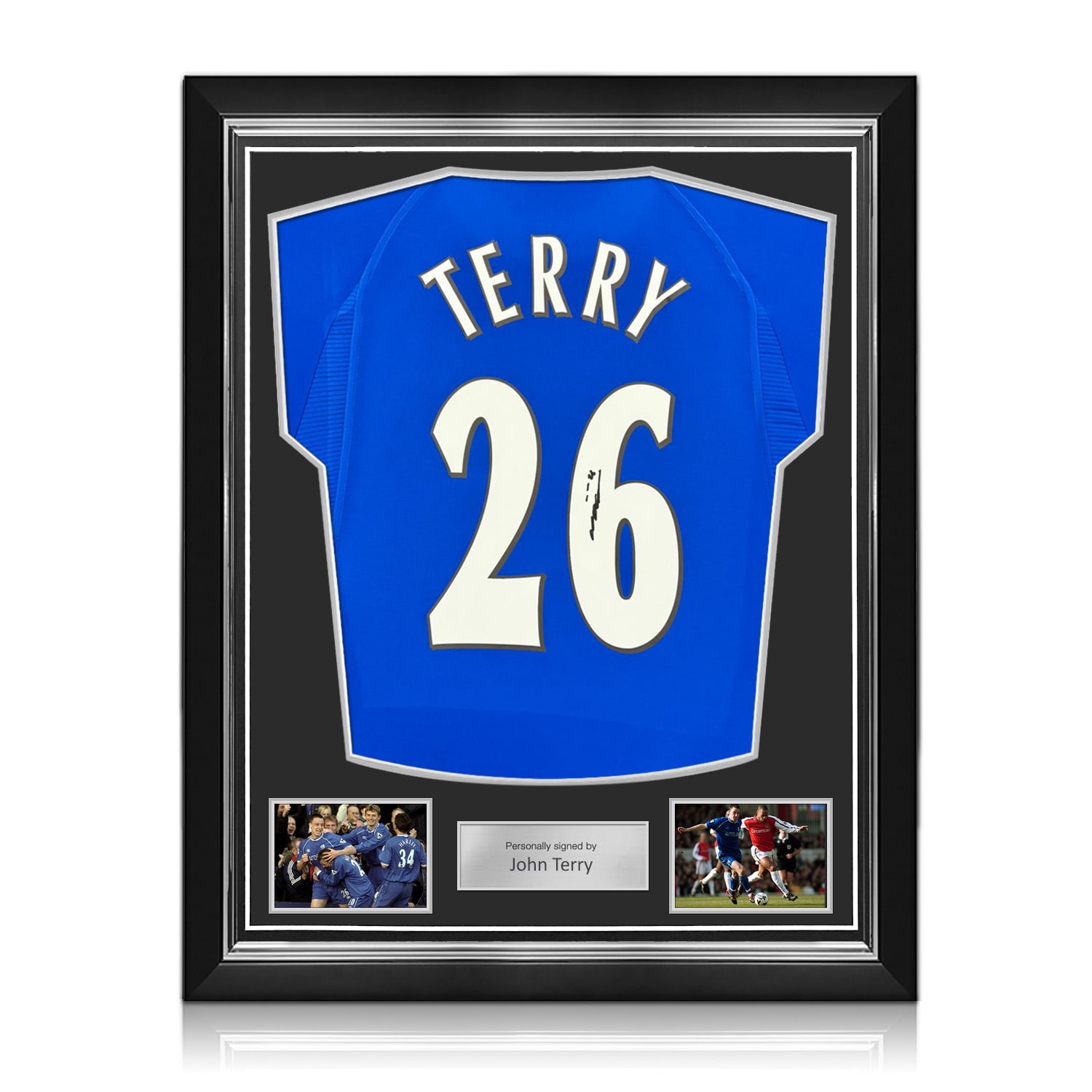 John Terry Signed Chelsea 2000 Home Football Shirt. Superior Frame