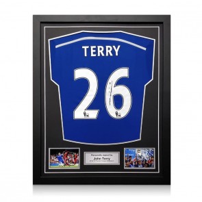 John Terry Signed Chelsea 2014-15 Football Shirt. Standard Frame