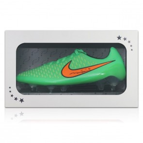 John Terry Signed Match Issue Football Boot: Green. Gift Box