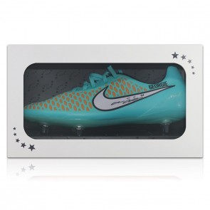 John Terry Signed Match Issue Football Boot: Turquoise - Georgie. Gift Box