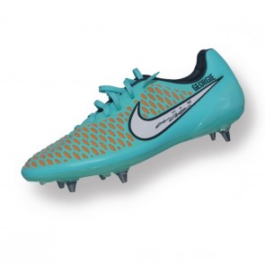 John Terry Signed Match Issue Football Boot: Turquoise - Georgie