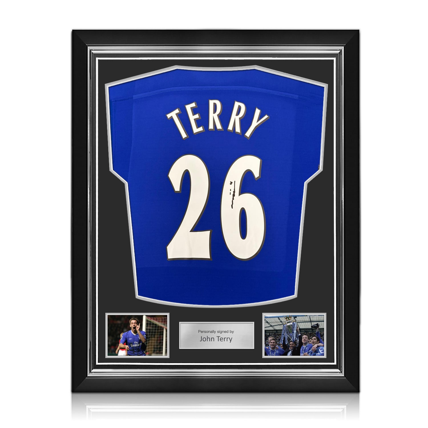 John Terry Signed Original Chelsea 2003-05 Home Football Shirt. Superior Frame
