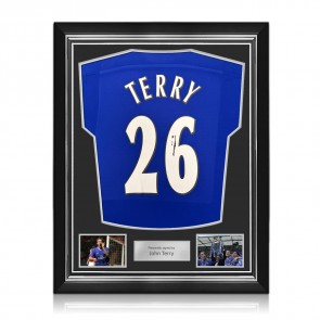 John Terry Signed Original Chelsea 2003-05 Home Football Shirt. Superior Frame