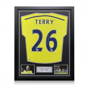 John Terry Signed Chelsea Football Shirt. 2014-15 Away. Standard Frame