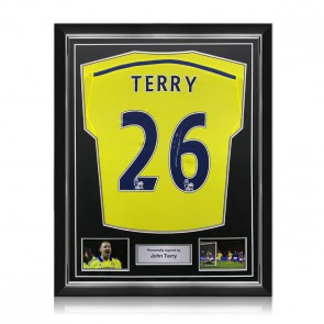 John Terry Signed Chelsea Football Shirt. 2014-15 Away. Superior Frame