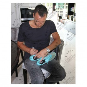 John Terry Signed Match Issue Football Boot: Turquoise. Gift Box