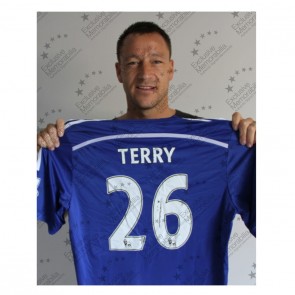 John Terry Signed Chelsea 2014-15 Shirt. Standard Frame
