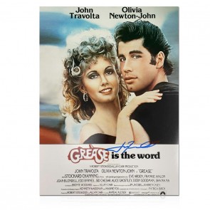 John Travolta Signed Grease Film Poster