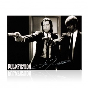 John Travolta Signed Pulp Fiction Poster: This Was Divine Intervention