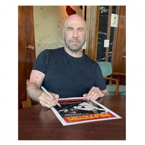 John Travolta Signed Pulp Fiction Poster: The Twist Contest. Framed