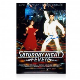 John Travolta Signed Saturday Night Fever Film Poster
