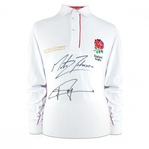  Jonny Wilkinson And Martin Johnson Signed England Rugby Shirt