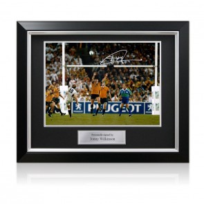 Jonny Wilkinson Signed England Rugby Photo: The Drop-Kick. Deluxe Frame
