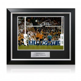 Jonny Wilkinson Signed England Rugby Photo: The Drop-Kick. Deluxe Frame