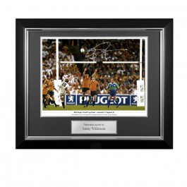 Jonny Wilkinson Signed England Rugby Photo: The Drop-Kick (With Text). Deluxe Frame