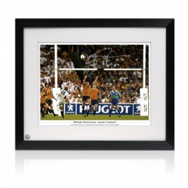 Jonny Wilkinson Signed England Rugby Photo: The Drop-Kick (With Text). Framed