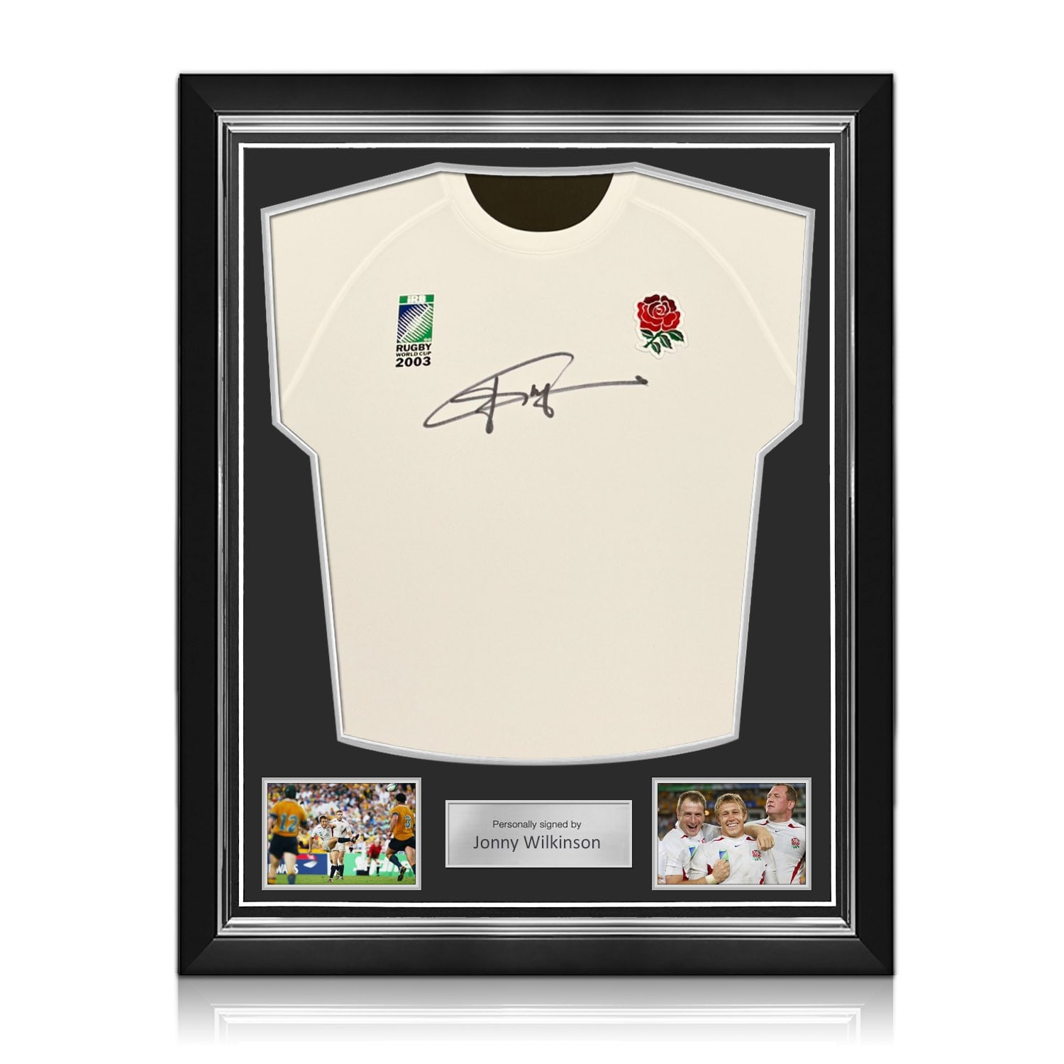 Jonny Wilkinson Signed Commemorative Champions '03 England Rugby Shirt. Superior Frame