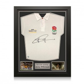 Jonny Wilkinson Signed England Rugby Shirt. Standard Frame