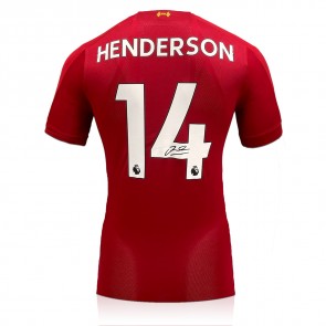 Jordan Henderson Signed Liverpool 2019-20 Home Football Shirt