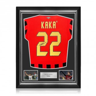 Kaka Signed AC Milan 2024-25 Home Football Shirt. Superior Frame