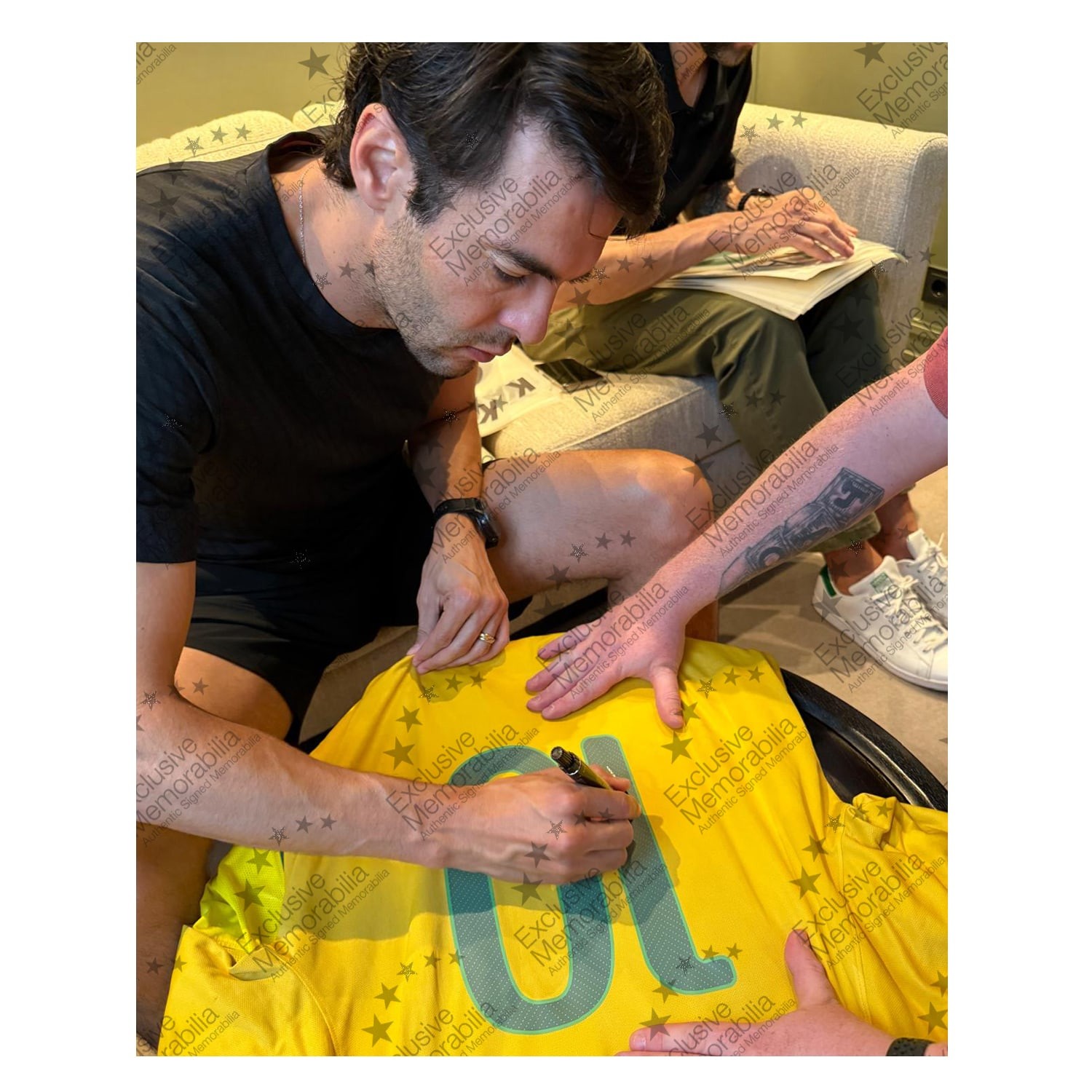 Kaka Signed Original Brazil 2014-15 Home Football Shirt. Standard Frame
