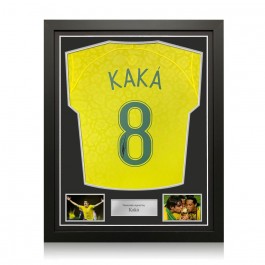 Kaka Signed Brazil 2022-23 Football Shirt. Standard Frame 