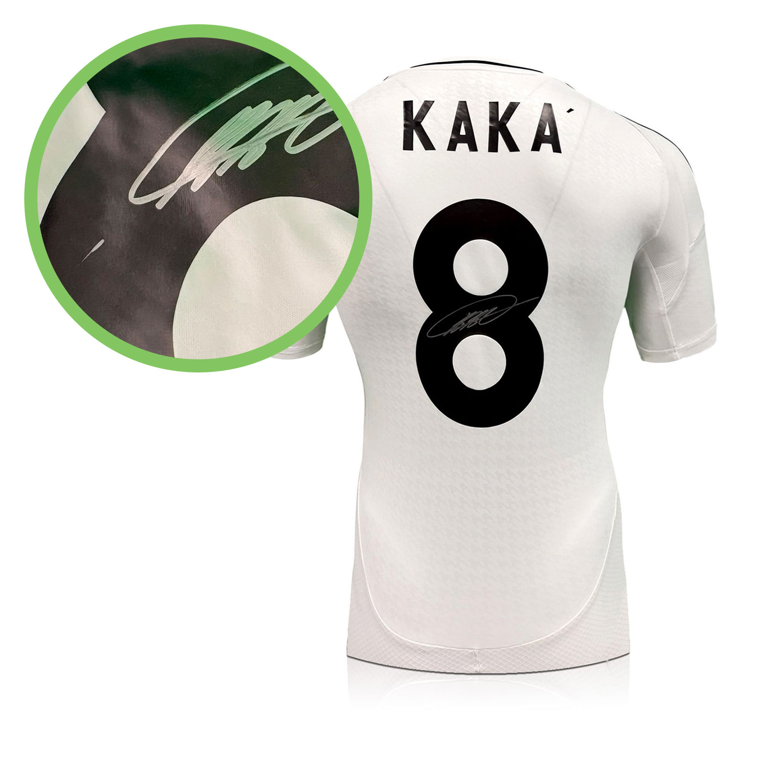 Kaka Signed Real Madrid 2024-25 Home Football Shirt. Damaged A