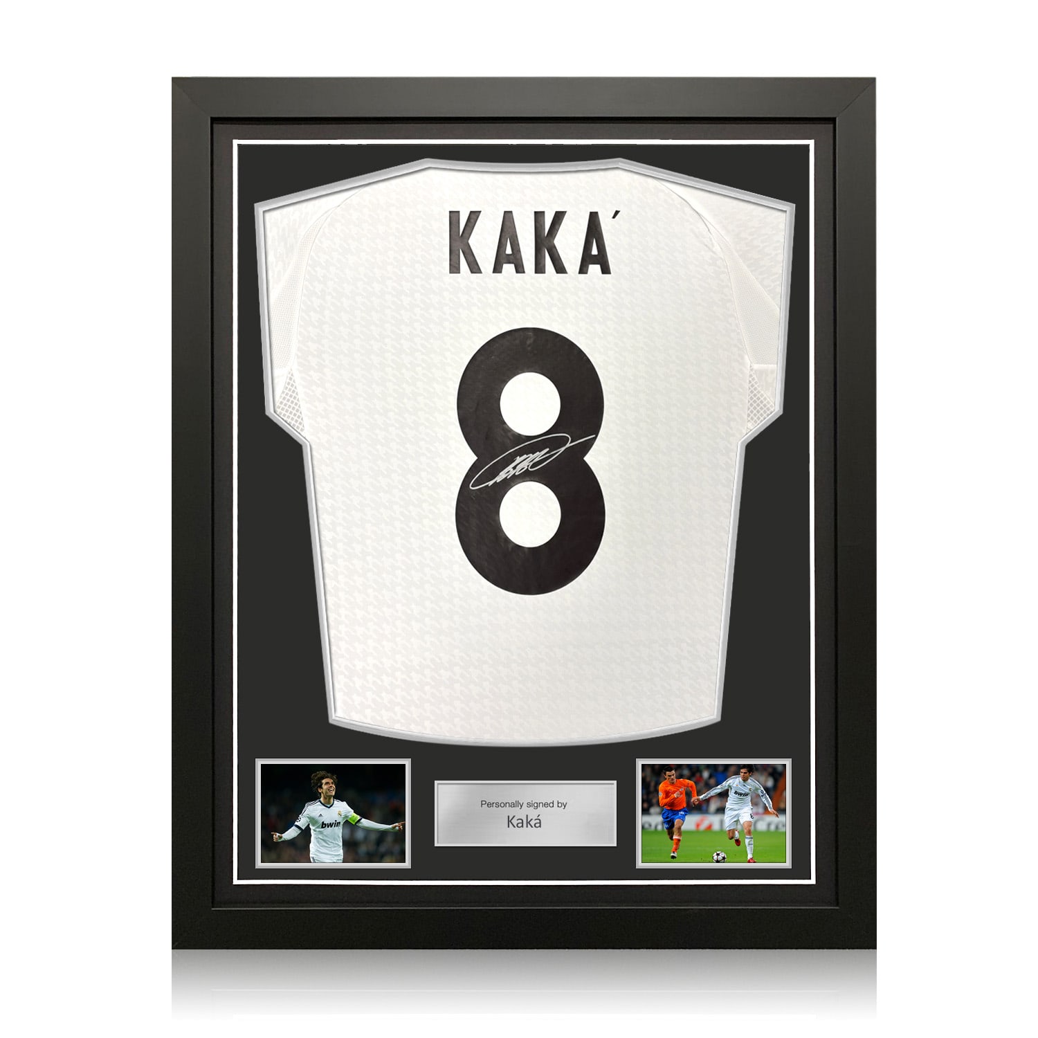 Kaka Signed Real Madrid 2024-25 Home Football Shirt. Standard Frame