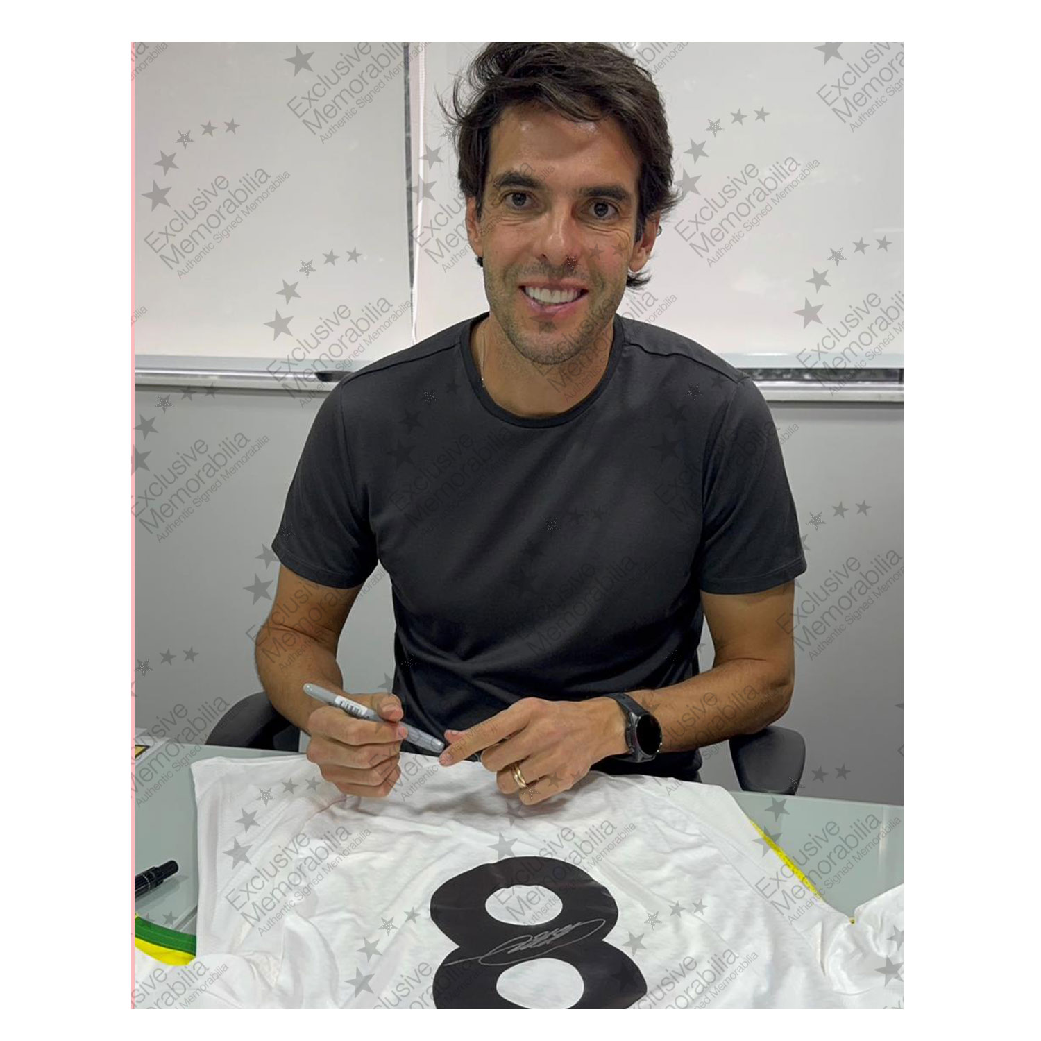 Kaka Signed Real Madrid 2024-25 Home Football Shirt. Icon Frame