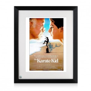 Ralph Macchio Signed Karate Kid Poster (Border). Framed