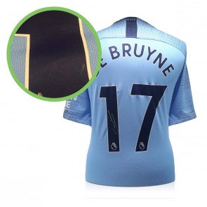 Kevin De Bruyne Signed Manchester City 2018-19 Shirt. Damaged A